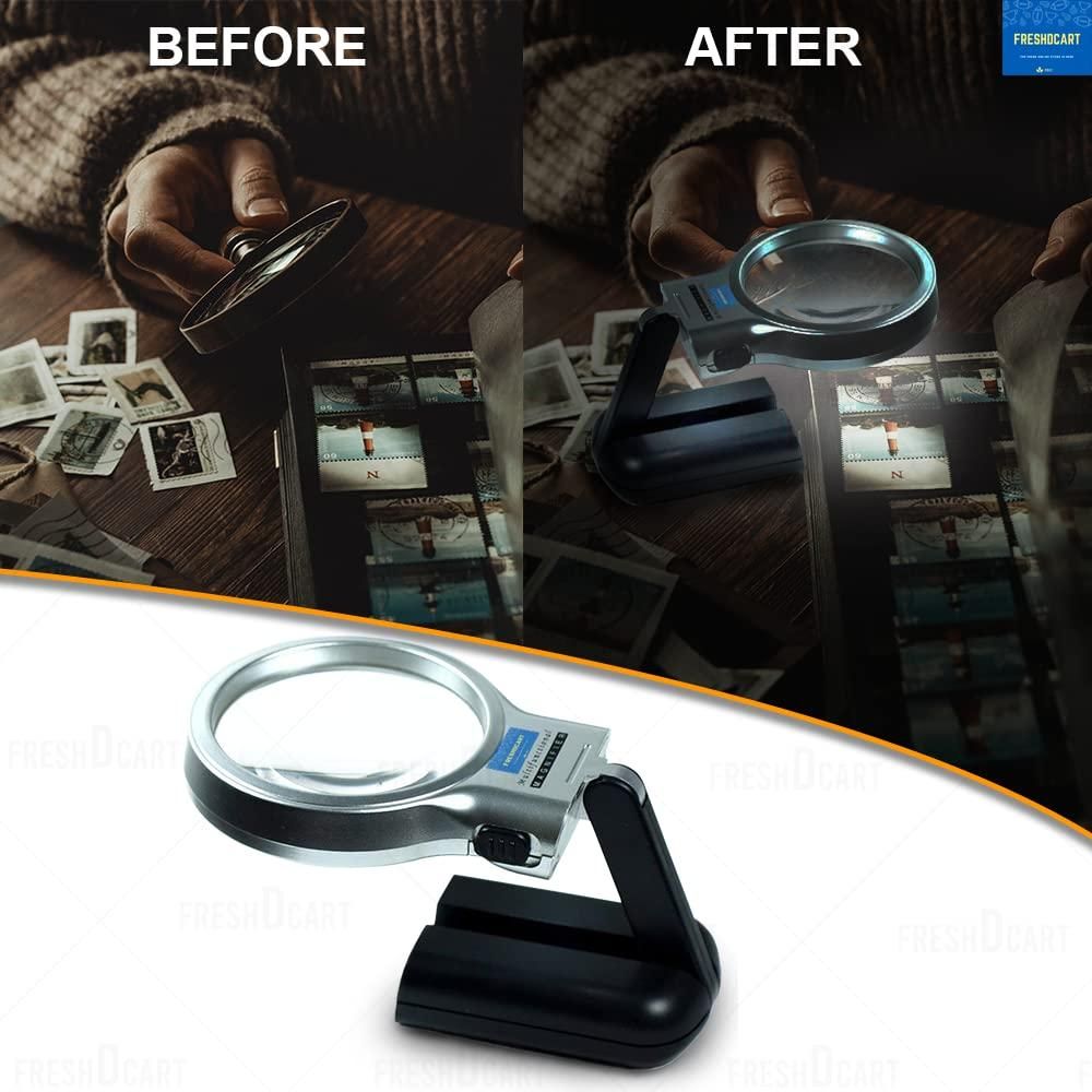 3 in 1 LED Magnifying Glass – Portable Handheld Lens | NISHU Superstores