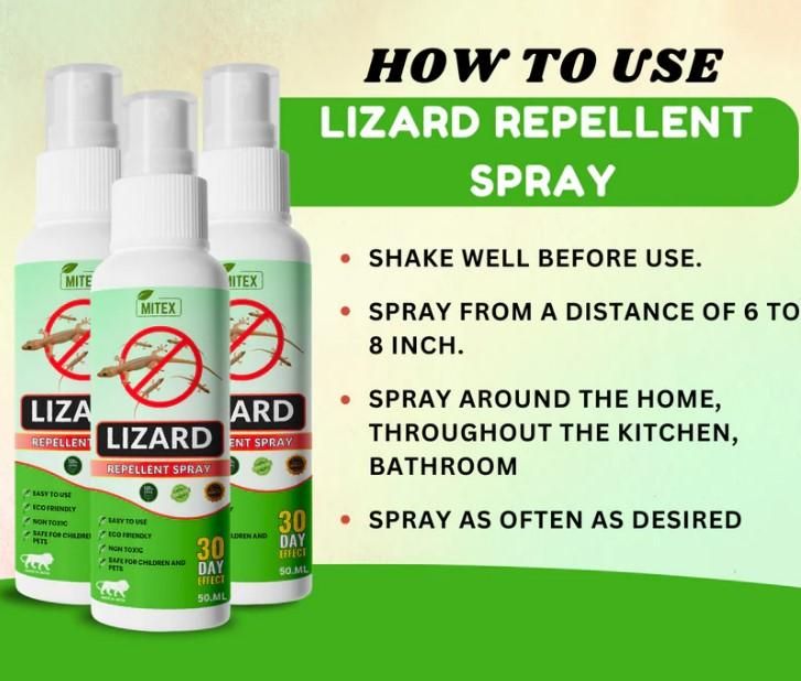 Lizard Repellent Spray (Pack of 3, 50ml Each) – Natural Pest Control | NISHU Superstores