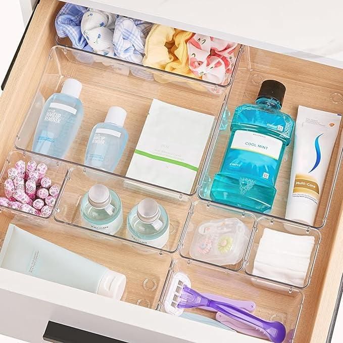 7Pcs Acrylic Drawer Storage Organizer – Clear, Durable & Multi-Purpose | NISHU Superstores