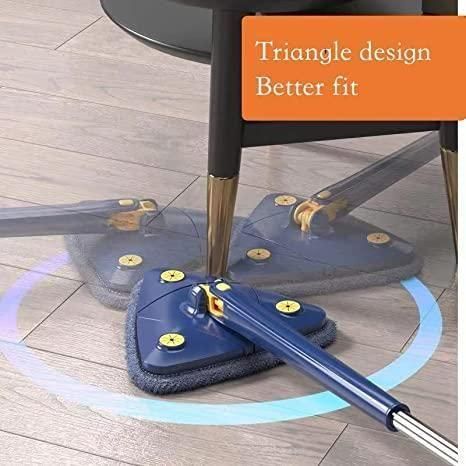 Blue Squeezing Triangle Mop | 360° Rotating Floor Cleaner | NISHU Superstores
