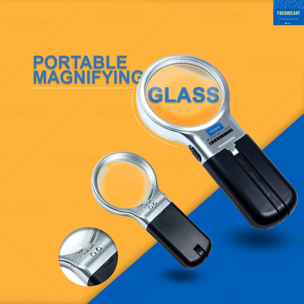 3 in 1 LED Magnifying Glass – Portable Handheld Lens | NISHU Superstores