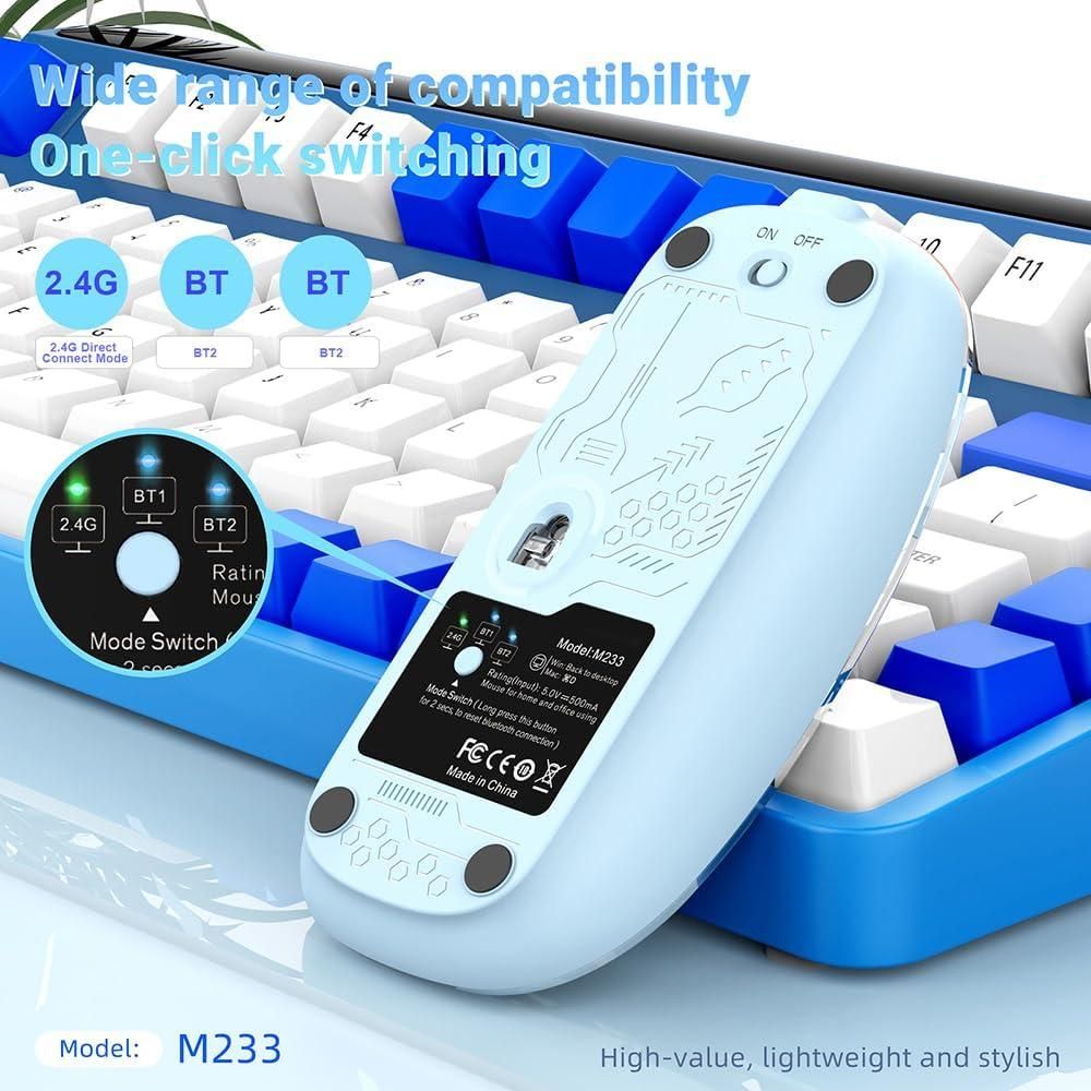 Rechargeable Transparent Mouse – Sleek, Wireless & Stylish Design | NISHU Superstores