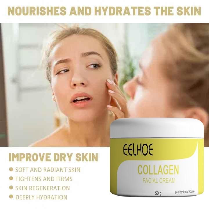 EELHOE Collagen Facial Cream – 50gm Pack of 1 for Skin Firming & Hydration | NISHU Superstores