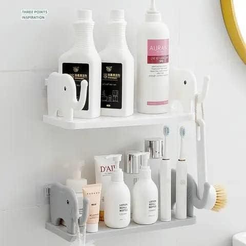 Elephant Shaped Floating Wall Shelf (Pack of 2) – Cute & Functional Wall Décor | NISHU Superstores