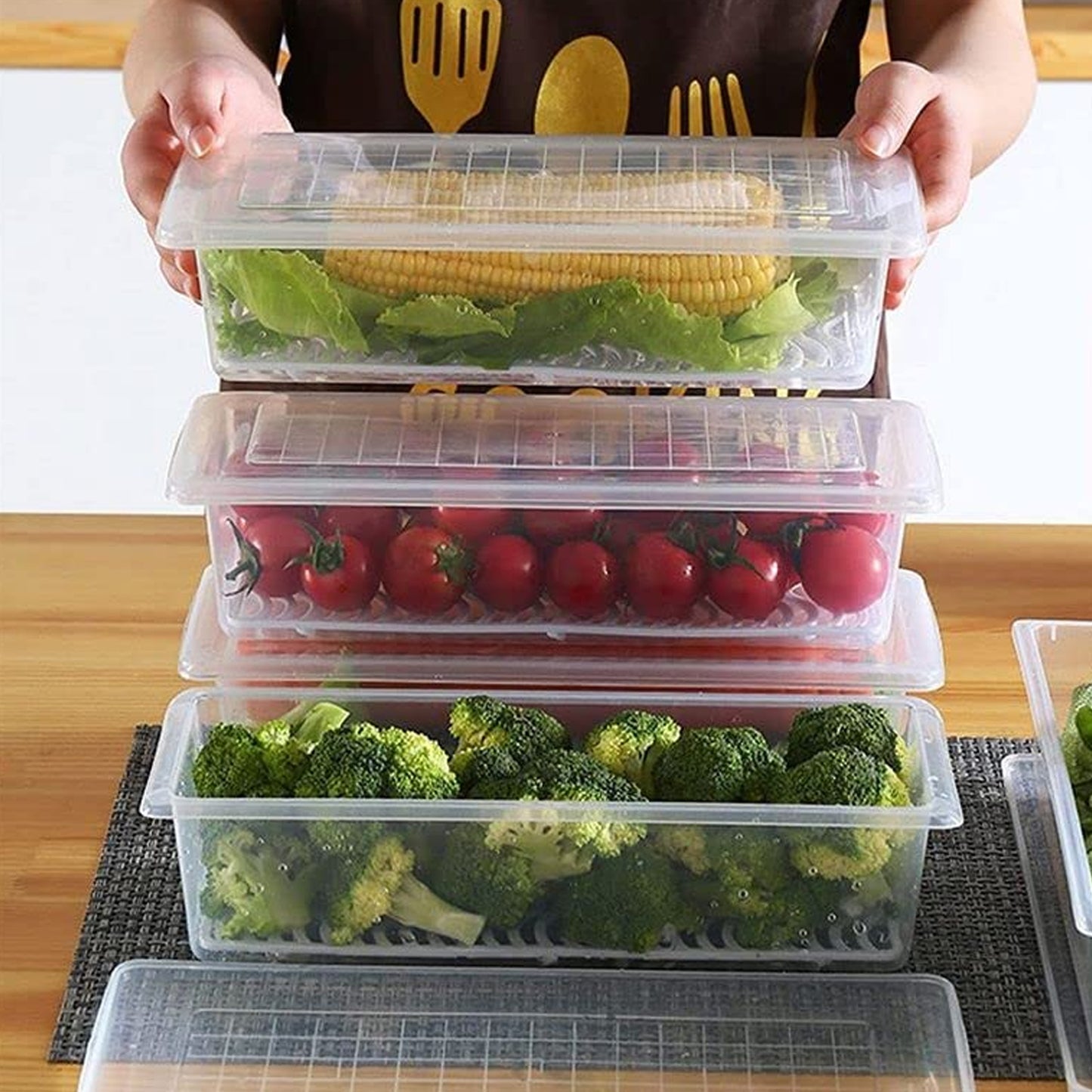 Vegetables Fruits Freezer Storage Container (Pack Of 6pc 1500ml)