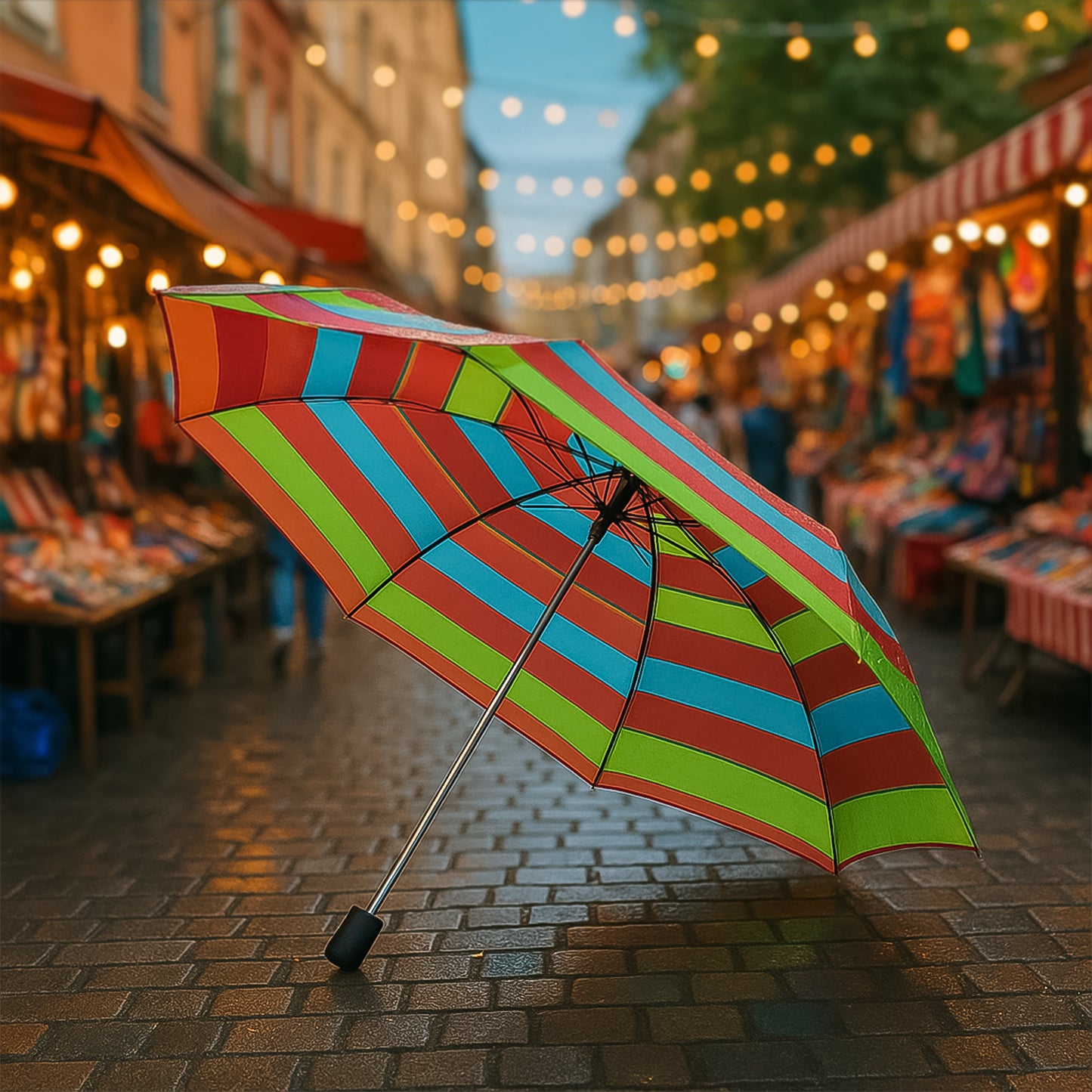 3-fold Sun Rain Protective Solid Foldable Umbrella (1 Pc)