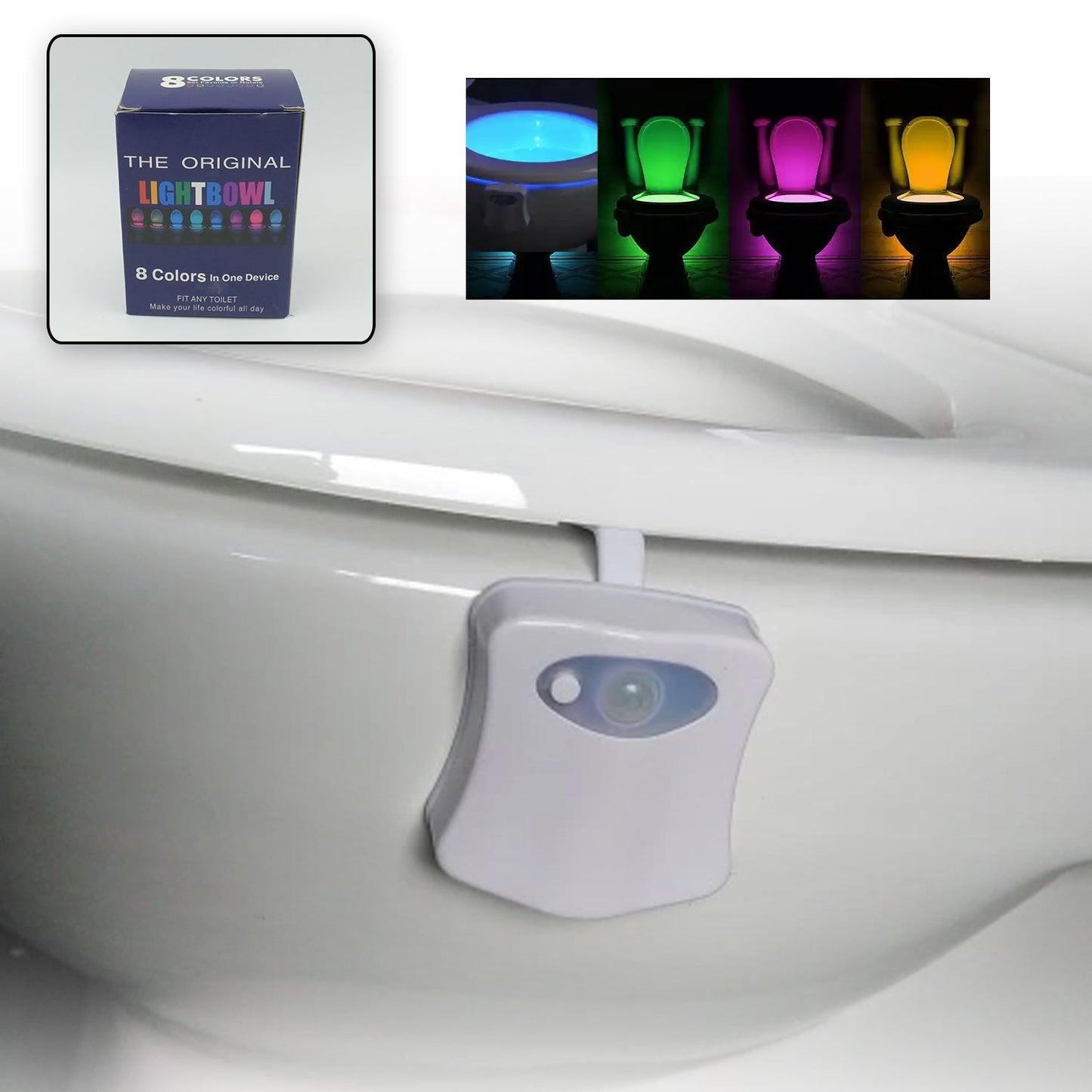 Toilet Light Led Toilet Bowl Light Toilet Cover Lamp (1 Pc Battery Not Included)