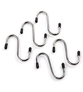 Heavy Duty S-Shaped Stainless Steel Hanging Hooks (Pack of 5) | Rust-Resistant Metal S Hooks for Kitchen, Bathroom & Storage – NISHU Superstores