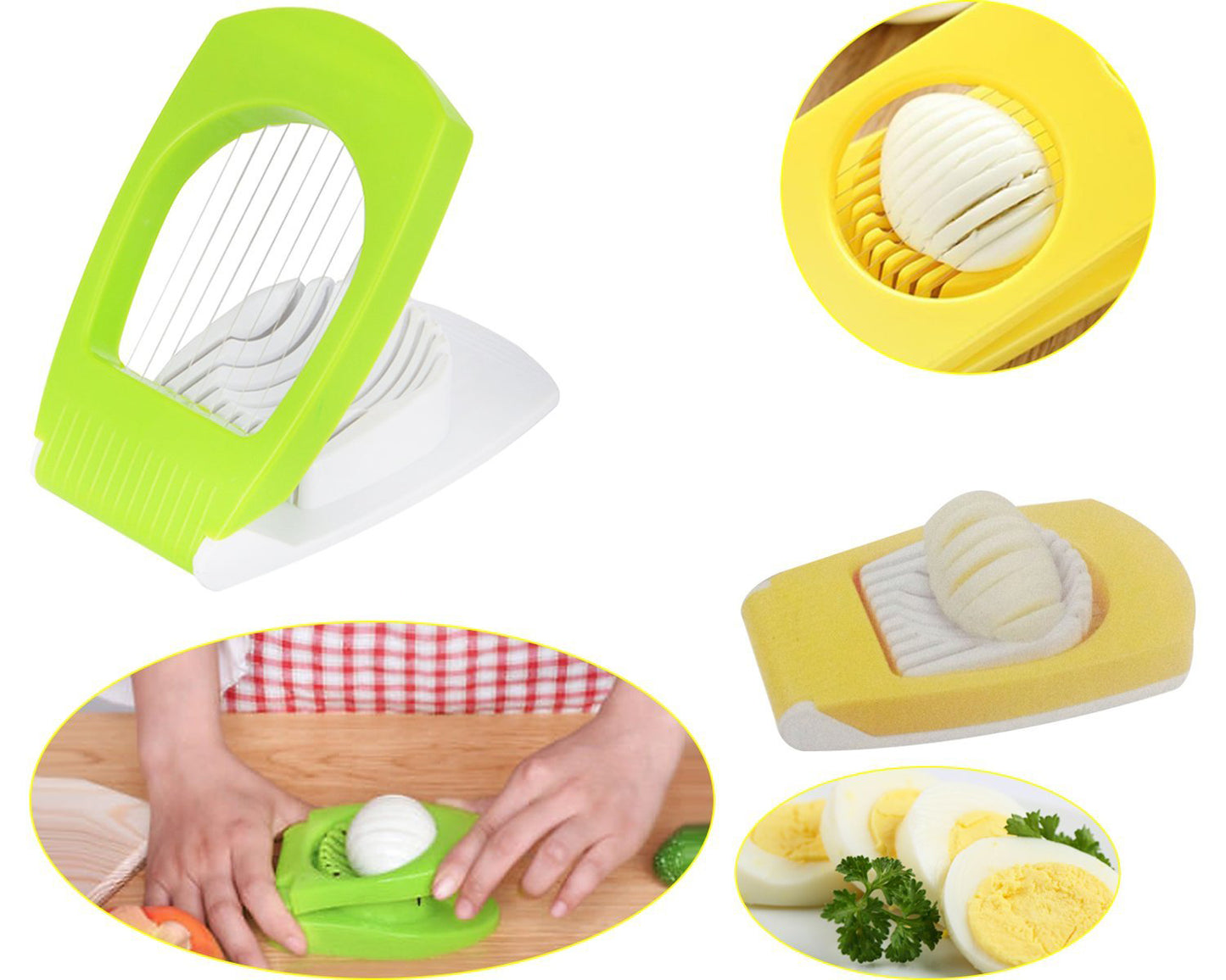 Premium Egg Cutter (1 Pc) | Stainless Steel Wire Egg Slicer for Boiled Eggs | Easy & Even Egg Cutting Tool | NISHU Superstores