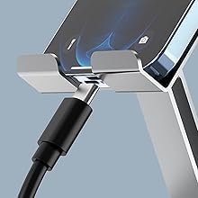 Foldable Metal Mobile Stand 360° Rotatable | Adjustable Height & Angle Phone Holder with Stable Round Base (1 Pc) | NISHU Superstores