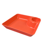 Plastic Plate with Dipping Saucer Round Dip Section | Snack & Serving Plate (18–16 cm, 1 Pc) | Reusable Tableware | NISHU Superstores