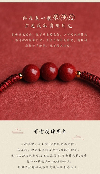 Hand-Woven Cinnabar Beads Bracelet – Traditional Small Beads Design | NISHU Superstores