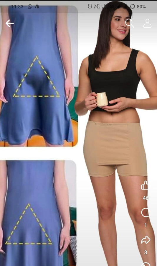 Women’s Front Double Layer Stretchable Crotch Shorts – Comfortable & Supportive | NISHU Superstores