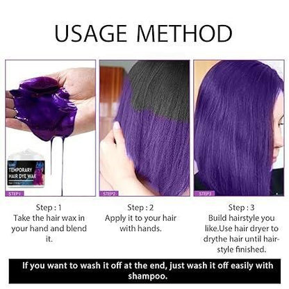 Temporary Hair Coloring Wax (Pack of 8) – Washable & Damage-Free Hair Color for Men & Women | NISHU Superstores