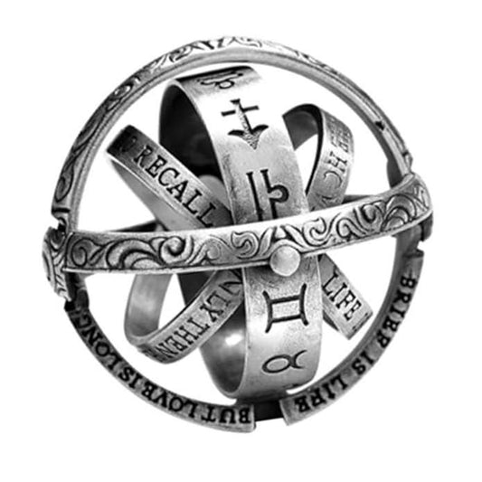 Astronomical Ball Cosmic Finger Ring – Silver Plated Couple Jewelry | NISHU Superstores