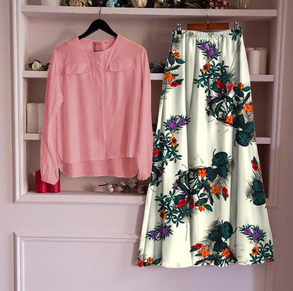 Women's Rayon Top & Skirt Set – Elegant & Ethnic Co-Ord | NISHU Superstores