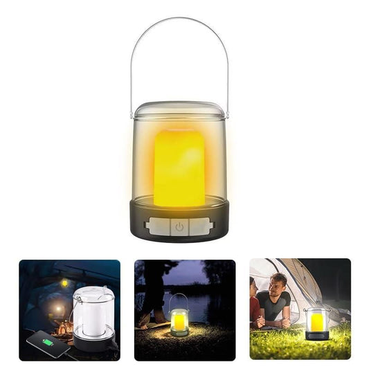 LED Rechargeable Camping Lantern – Vintage Style with Step less Dimming & Hanging Hook | NISHU Superstores