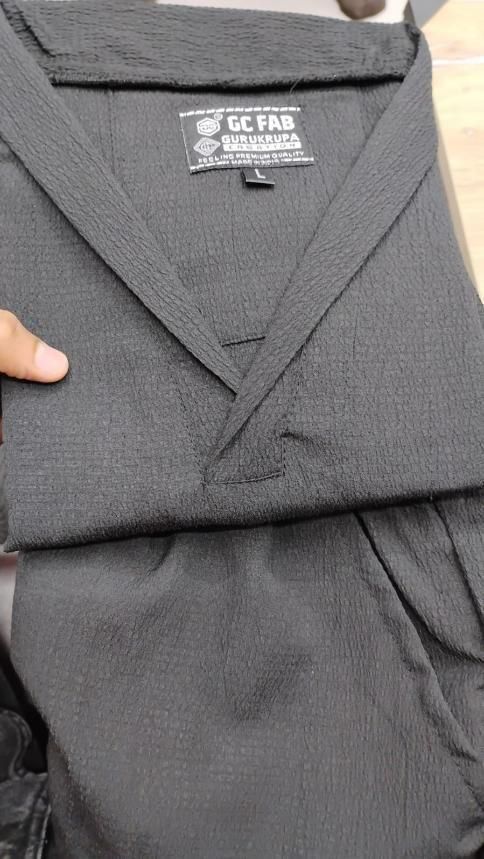 Men’s Crinkled Co-Ord Set Black – Stylish Casual Wear Outfit | NISHU Superstores