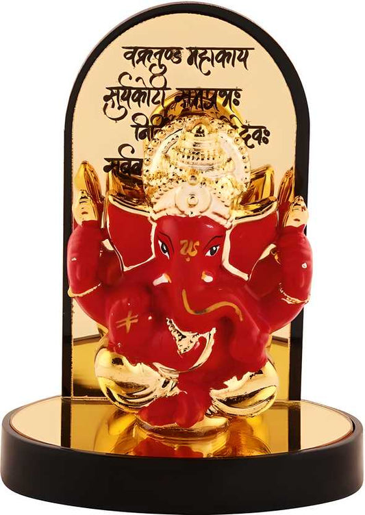 Gold Plated Ganesh Ji Idol Showpiece – 3.25 cm Decorative Statue | NISHU Superstores