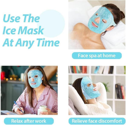 Cool Gel Full Face Mask – Summer Ice Cooling Sleeping Mask | NISHU Superstores