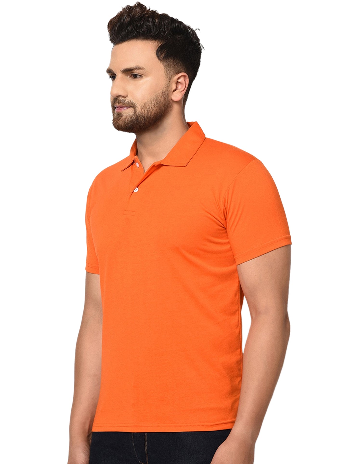 Cotton Blend Solid Half Sleeves Men’s Polo T-Shirt – Classic Comfort Wear | NISHU Superstores