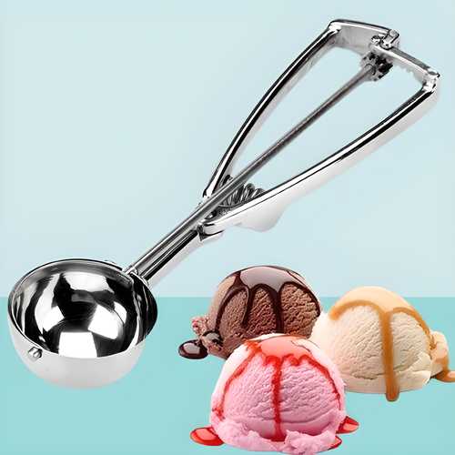 Ice Cream Scoop with Trigger Release – Stainless Steel Serving Spoon | NISHU Superstores