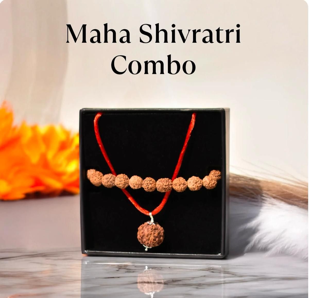 Maha Shivratri Combo: 5 Mukhi Rudraksha with Bracelet | NISHU Superstores
