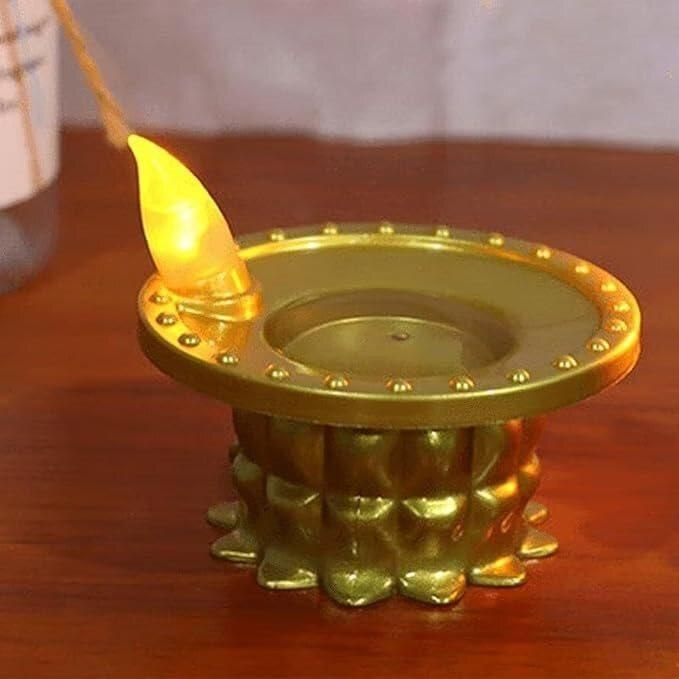Water Pouring Diya LED Light – Decorative Spiritual Lamp for Home & Festivals | NISHU Superstores