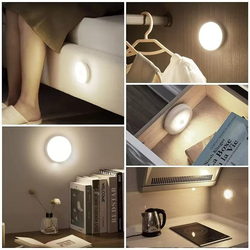 Motion Sensor LED Night Light – USB Rechargeable, Wireless & Self-Adhesive | NISHU Superstores