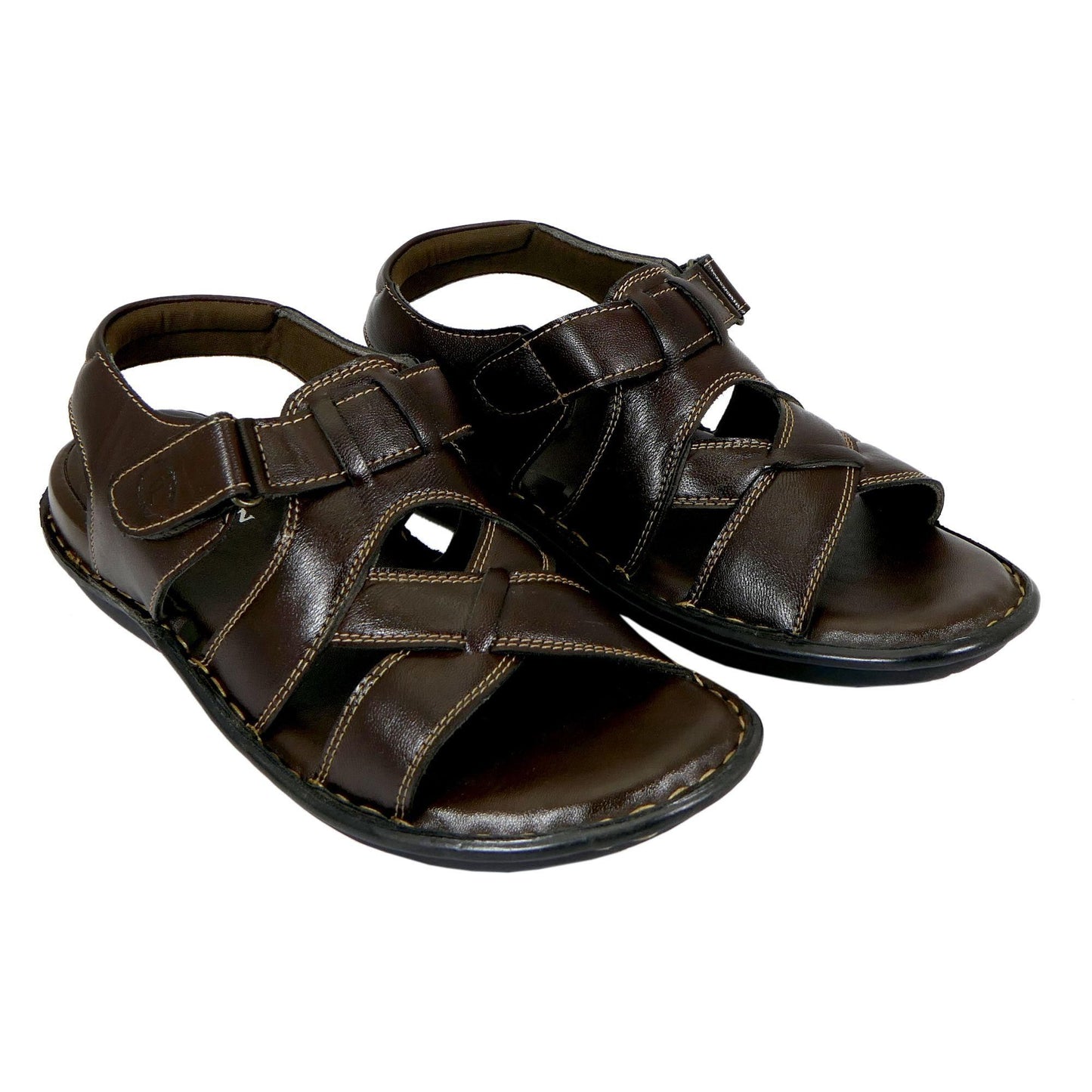 AM PM Men’s Daily Wear Leather Sandals – Comfort & Style Combined | NISHU Superstores