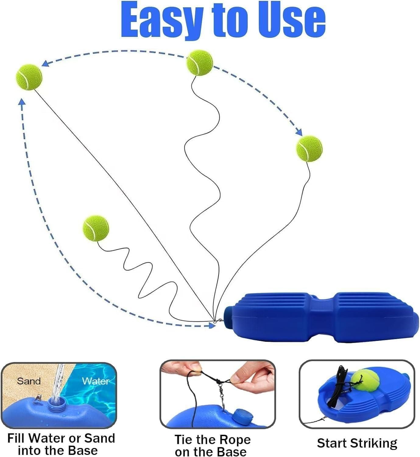 Solo Tennis Trainer Rebound Ball with String – Self Practice Tool for Beginners & Pros | NISHU Superstores