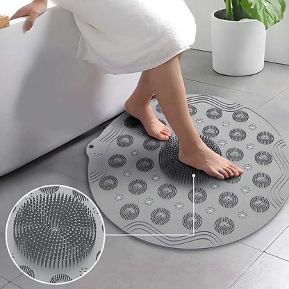 Shower Foot Scrubber & Massager Pad (Pack of 1) – Non-Slip, Dead Skin Remover with Suction Cups | NISHU Superstores