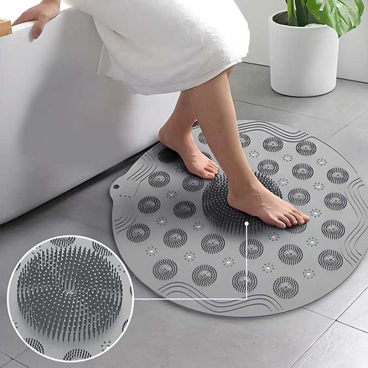 Shower Foot Scrubber & Massager Pad (Pack of 1) – Non-Slip, Dead Skin Remover with Suction Cups | NISHU Superstores