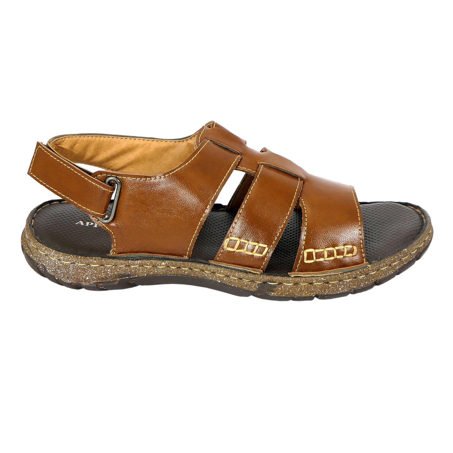 AM PM Men’s Daily Wear Leather Sandals – Comfort & Style Combined | NISHU Superstores