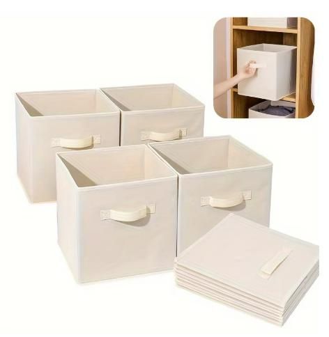 Fabric Storage Basket Organizer Box – Open Design, Black (Pack of 2) | NISHU Superstores