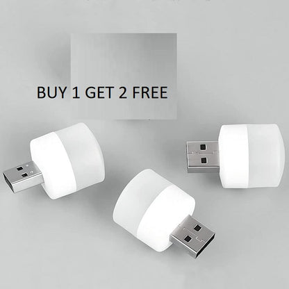 USB LED Night Light Plug-in (White) – Buy 1 Get 2 Free | Soft Glow for Home | NISHU Superstores
