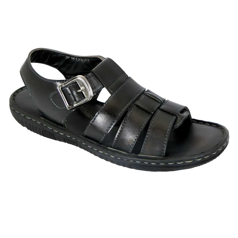AM PM Men’s Daily Wear Leather Sandals – Comfort & Style Combined | NISHU Superstores
