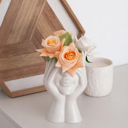 Aesthetic Face Vase – Modern Decorative Flower Pot for Home & Office | NISHU Superstores
