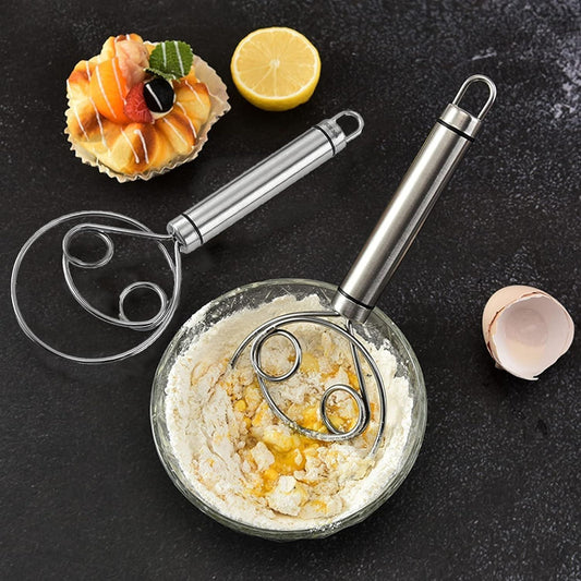 Stainless Steel Danish Dough Whisk (Pack of 2) – Bread Mixer Tool, Dishwasher Safe | NISHU Superstores
