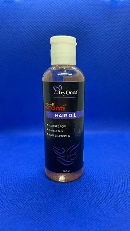 TryOnes Natural Kranti Hair Oil 100ml (Pack of 2) – Ayurvedic Hair Growth & Scalp Care | NISHU Superstores