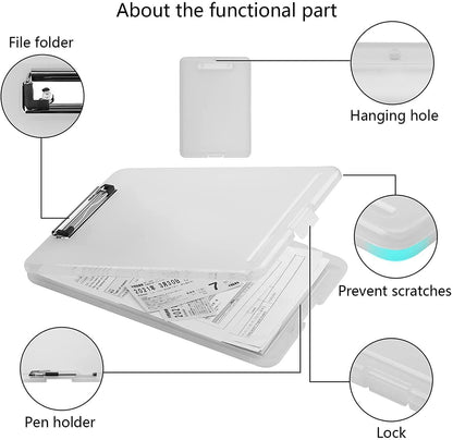 Clipboard Paper Holder with Storage – Writing Pad for Office, Nurse, Students & Teachers | NISHU Superstores