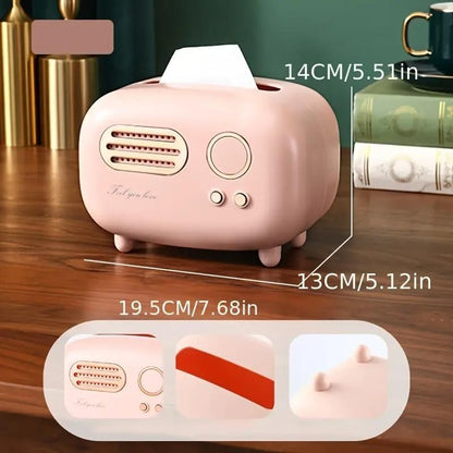 Vintage Radio Box Tissue Holder – Retro Style Tissue Dispenser for Home & Office | NISHU Superstores