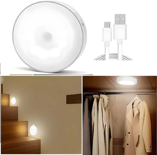 Motion Sensor LED Night Light – USB Rechargeable, Wireless & Self-Adhesive | NISHU Superstores
