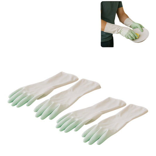 Latex Household Cleaning Gloves | Reusable Rubber Gloves for Dishwashing, Kitchen & Bathroom Cleaning | Durable & Comfortable Protective Gloves (Mix Color, 2 Pair) – NISHU Superstores