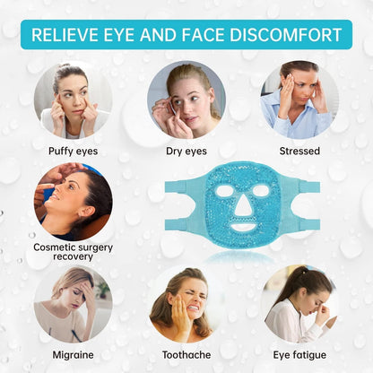 Cool Gel Full Face Mask – Summer Ice Cooling Sleeping Mask | NISHU Superstores