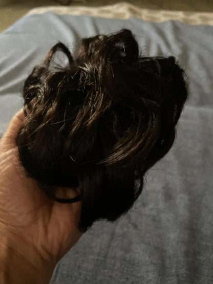 Elastic Artificial Hair Bun – Brown & Black (Pack of 2) | NISHU Superstores