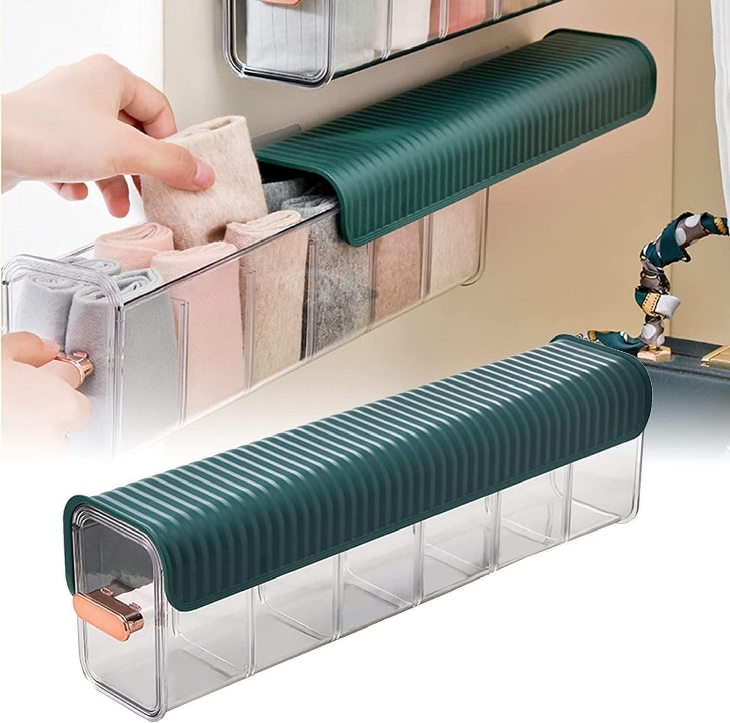 Clear Wall Mounted Drawer Organizer – Transparent Storage Box for Bathroom & Kitchen | NISHU Superstores