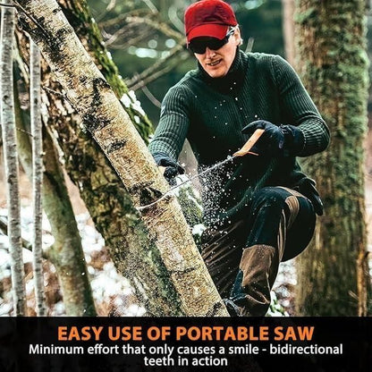 Pocket Chainsaw with Grips – Folding Pull Saw + Storage Pouch | NISHU Superstores