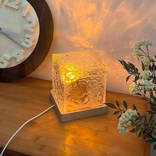 Rotating Water Ripple Night Light Aura Lamp – Soothing Ambient Lighting | NISHU Superstores
