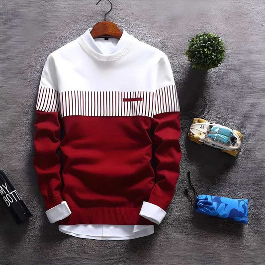 Cotton Blend Color Block Full Sleeves T-Shirts for Men | Stylish & Comfortable | NISHU Superstores